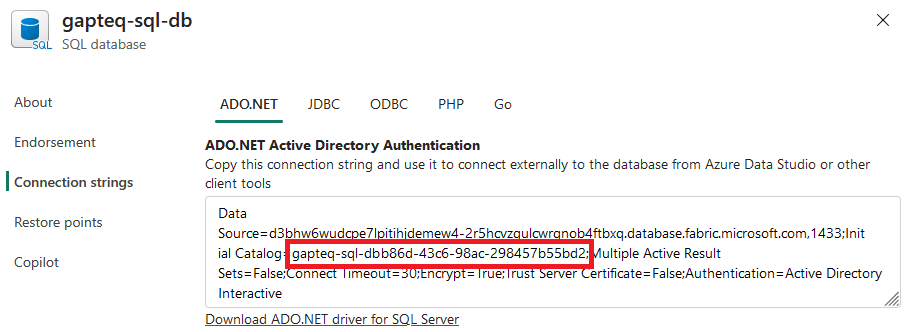 Use SQL database in Microsoft Fabric